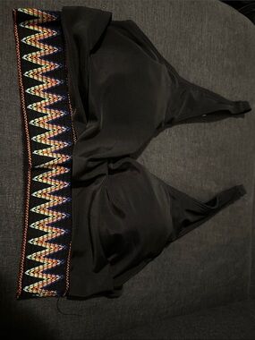 Swimsuits for All Blk Bikini Bottoms with Multicolor Zigzag